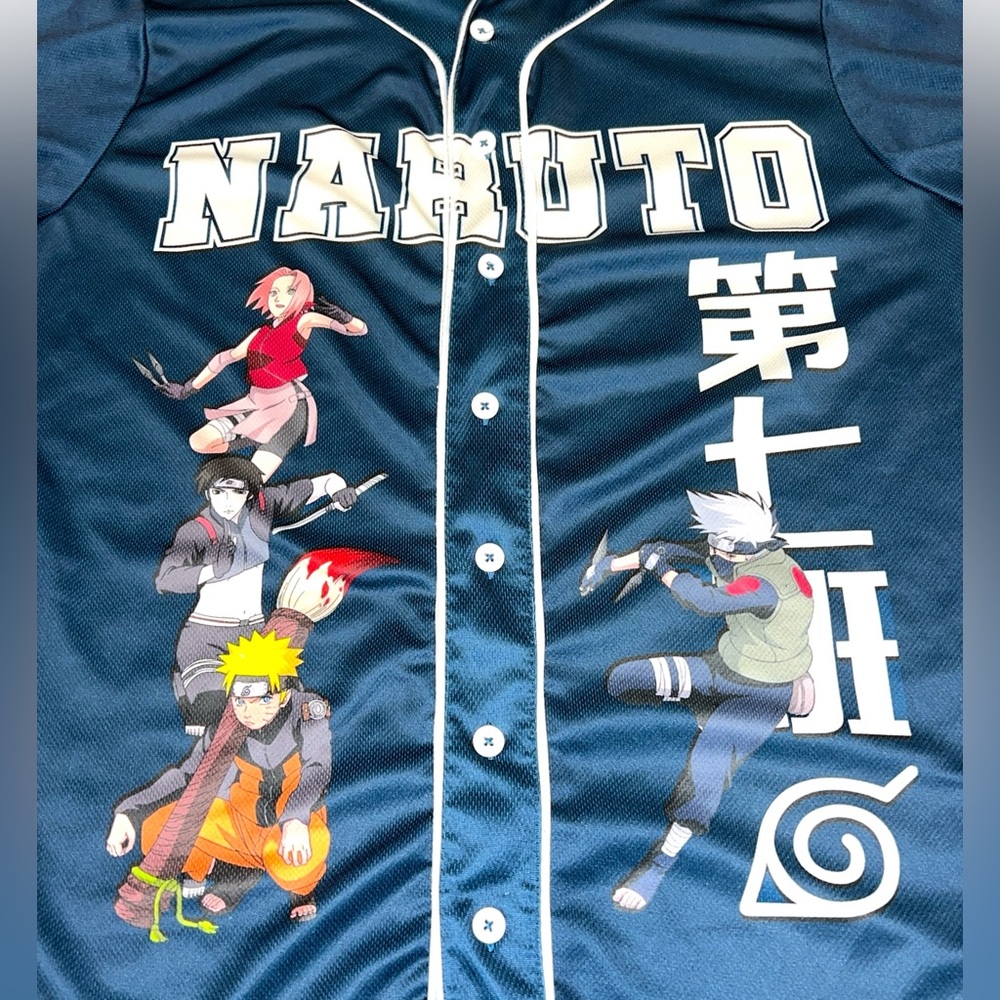 🟡Naruto Shippuden Men’s “Team 07” Baseball Jersey Size L - Picture 2 of 5